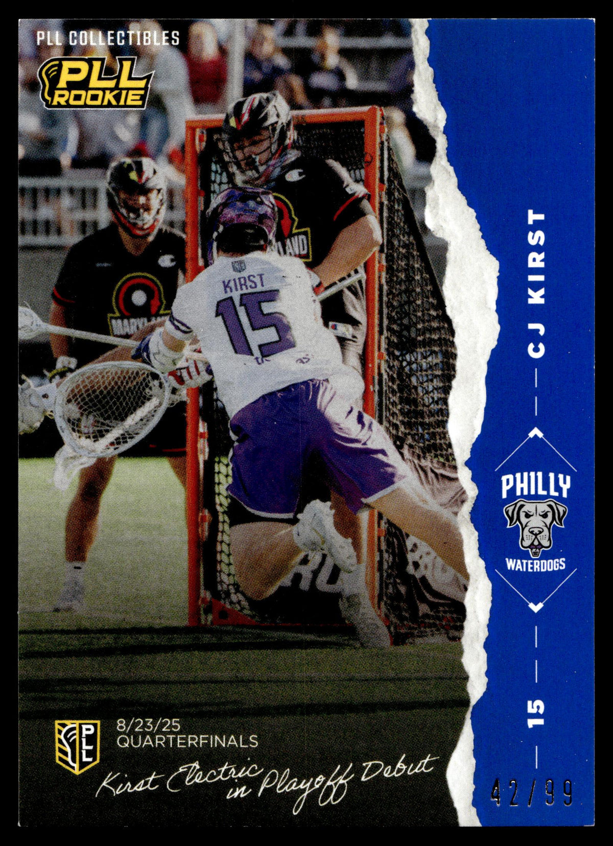 CJ Kirst 2026 PLL Fieldside II Philadelphia Waterdogs The Moment 42/99 #TM-12
