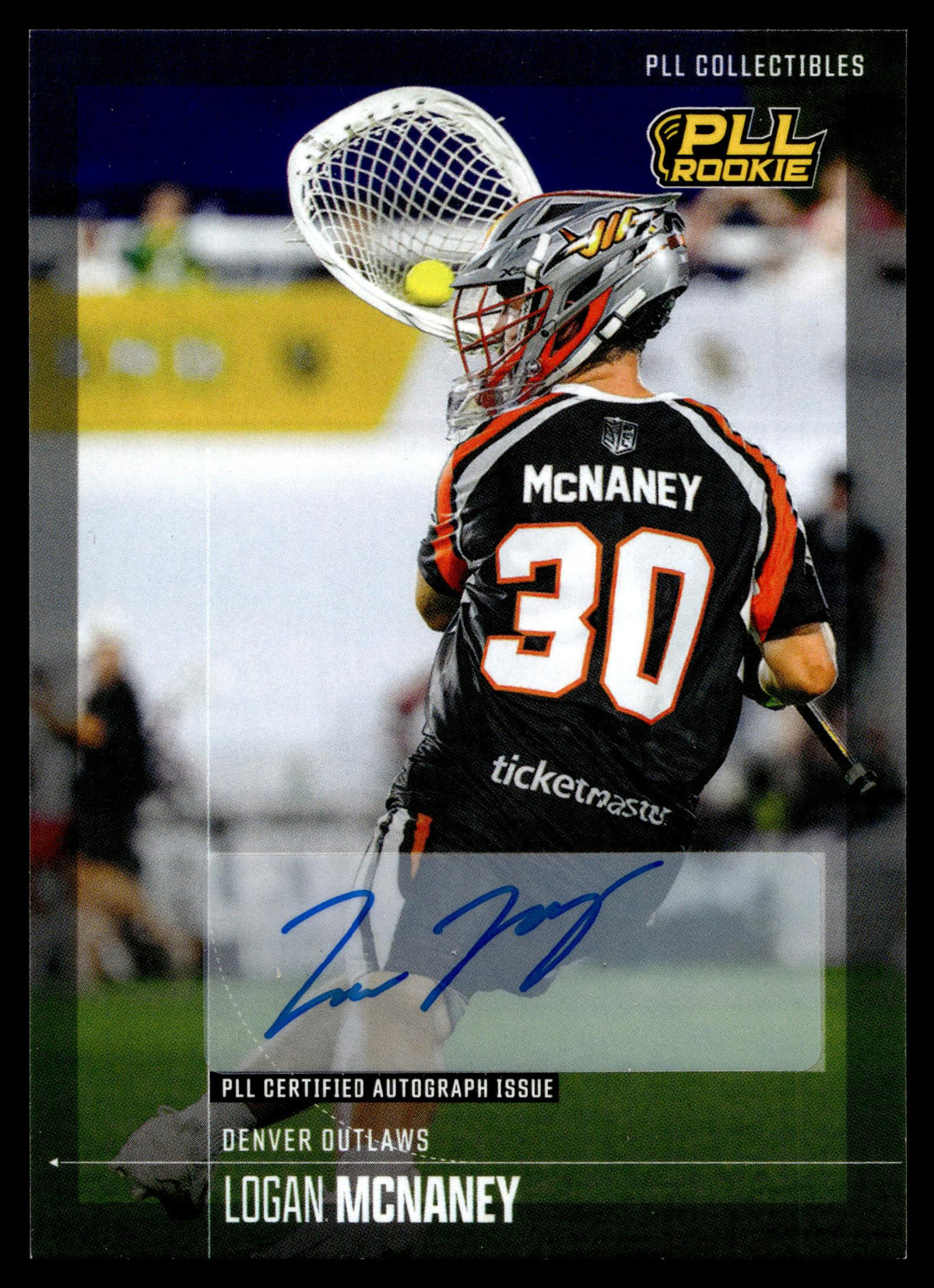 Logan McNaney 2026 PLL Fieldside II Denver Outlaws Base Auto #61