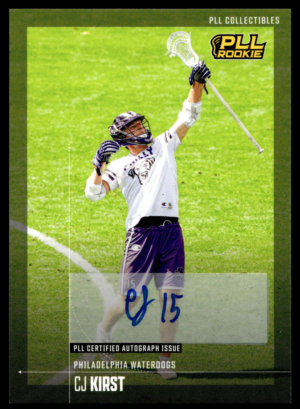 CJ Kirst 2026 PLL Fieldside II Philadelphia Waterdogs Base Auto #88
