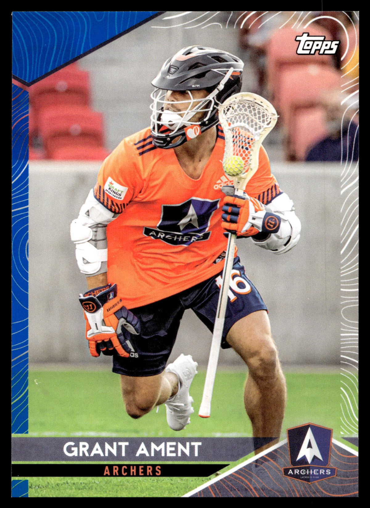 Grant Ament 2022 Topps PLL Archers Blue 91/99 #176