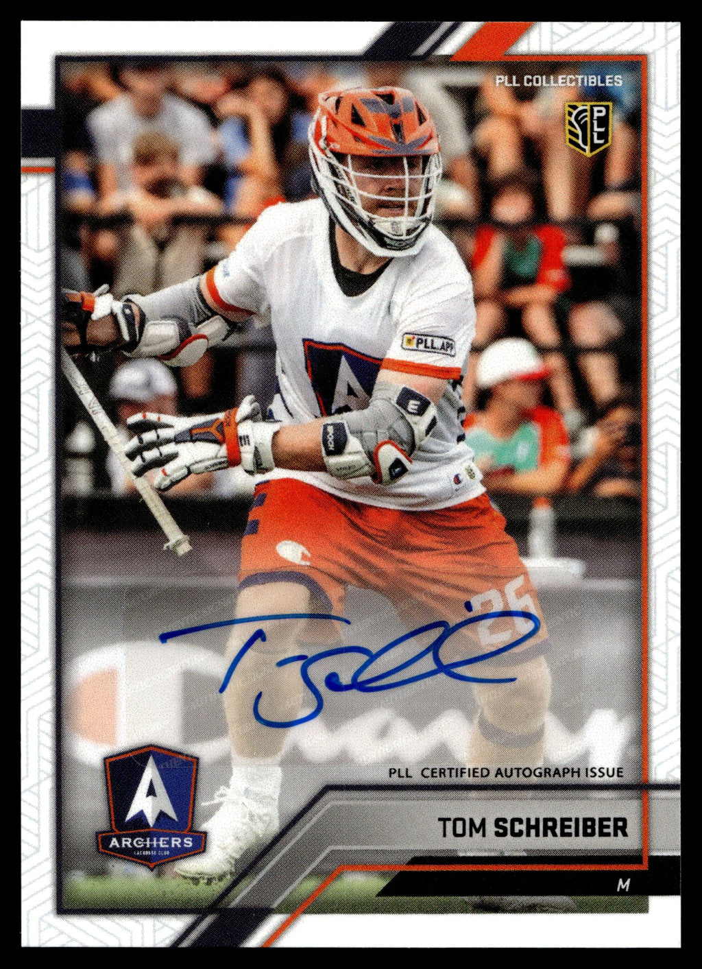 Tom Schreiber 2023 PLL Snapshot Archers Base Auto #12