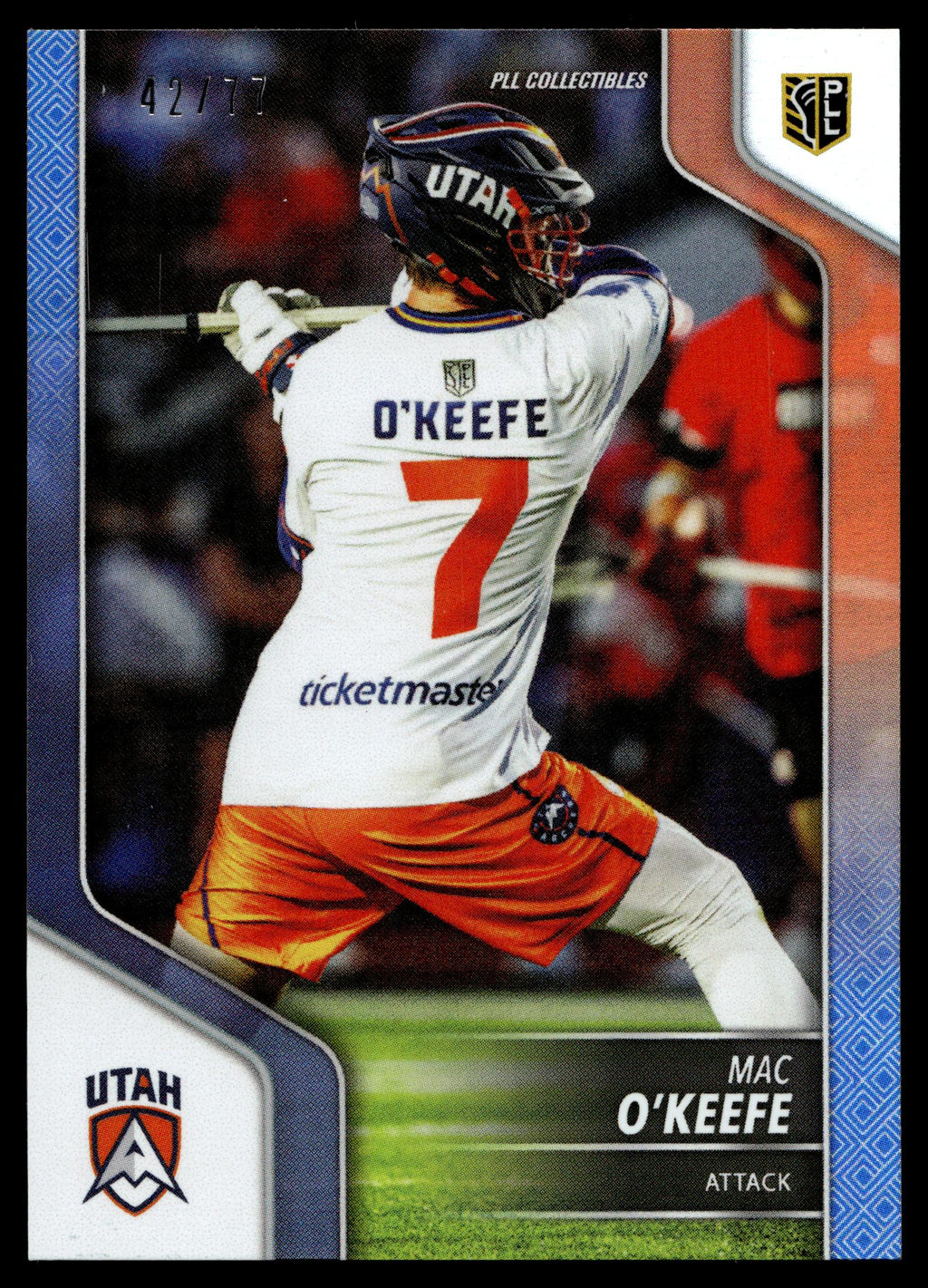 Mac O'Keefe 2024 PLL Release Utah Archers Blue 42/77 #33