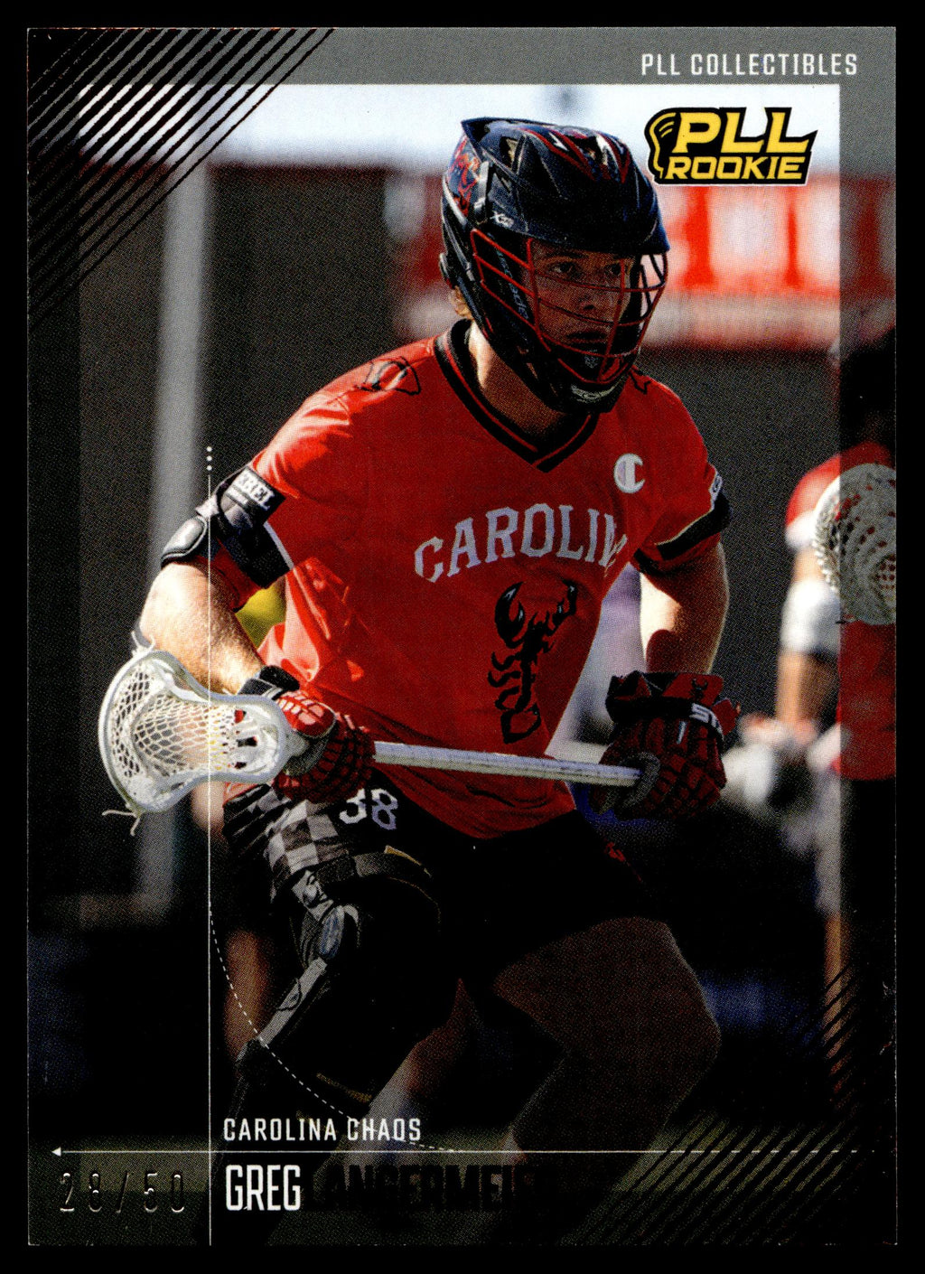Greg Langermeier 2026 PLL Fieldside II Carolina Chaos Orange 28/50 #54