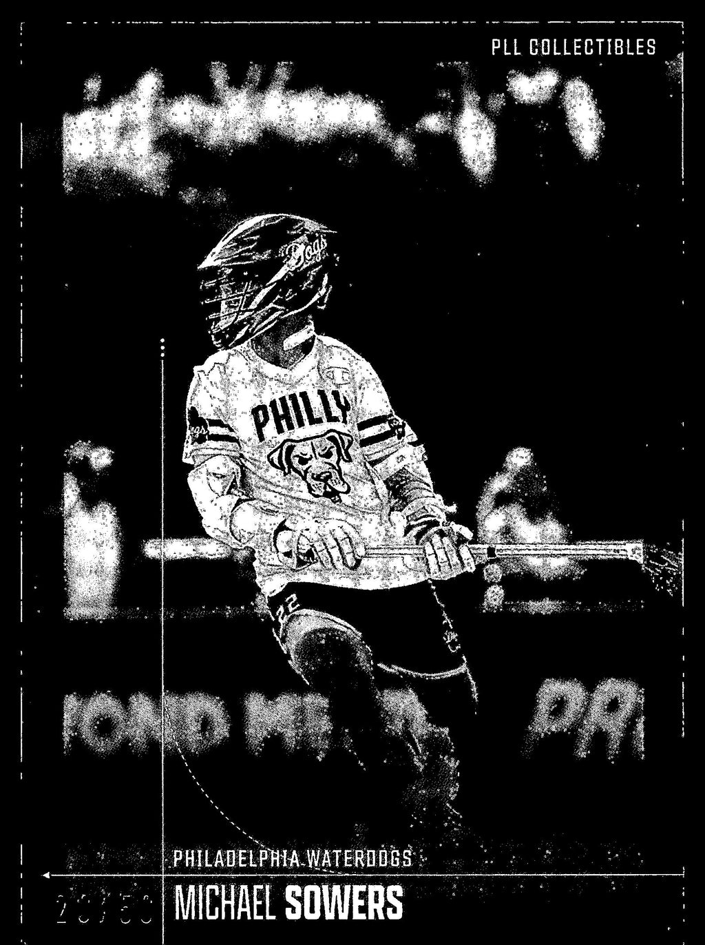 Michael Sowers 2026 PLL Fieldside II Philadelphia Waterdogs B & W 20/50 #41