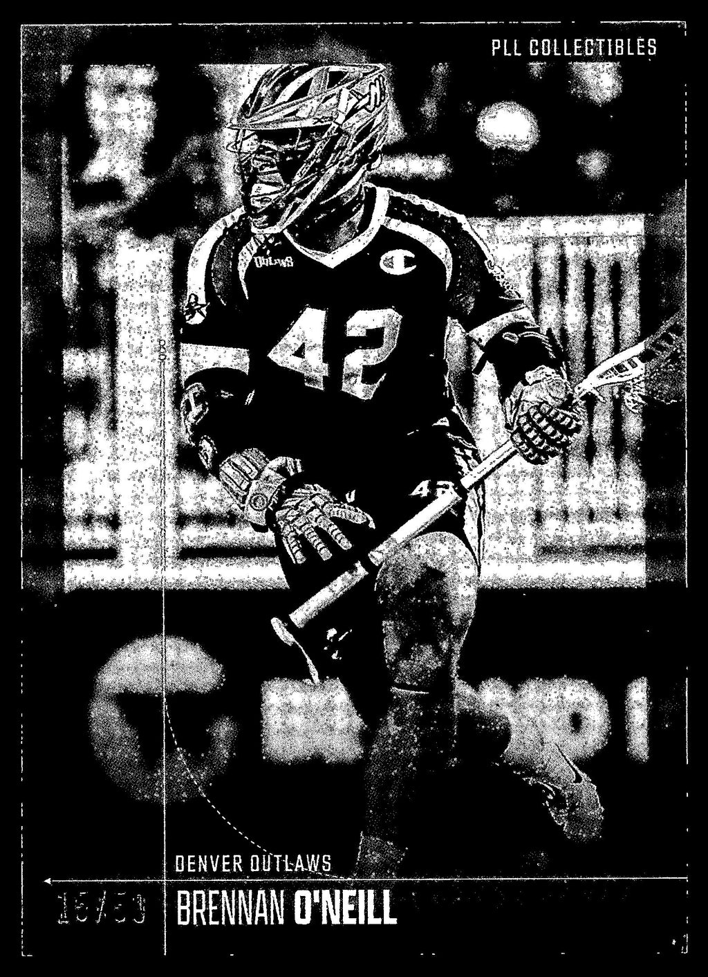 Brennan O'Neill 2026 PLL Fieldside II Denver Outlaws B & W 15/50 #44