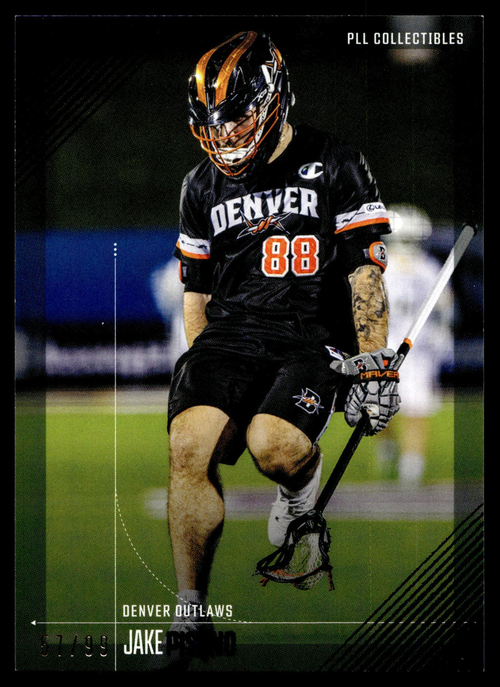 Jake Piseno 2026 PLL Fieldside II Denver Outlaws Blue 57/99 #09