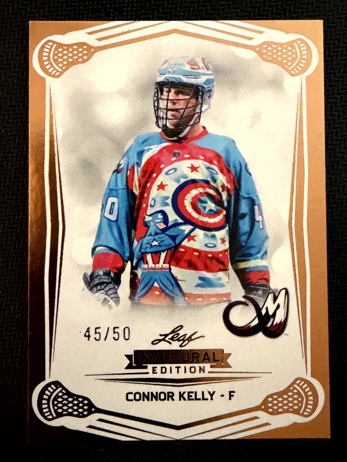 Connor Kelly 2025 Leaf NLL Inaugural Colorado Mammoth Rose Gold 45/50 #24