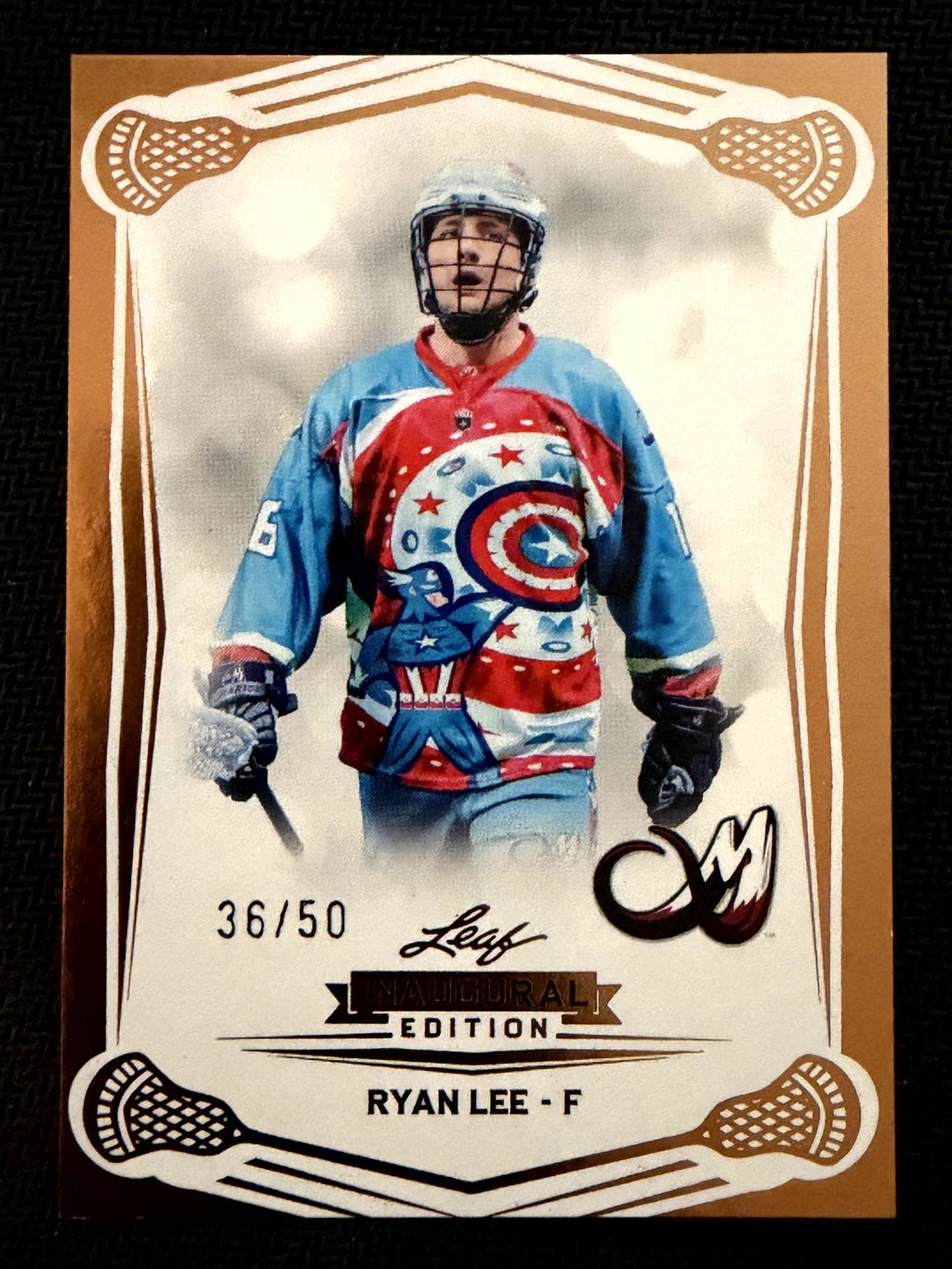 Ryan Lee 2025 Leaf NLL Inaugural Colorado Mammoth Rose Gold 36/50 #81