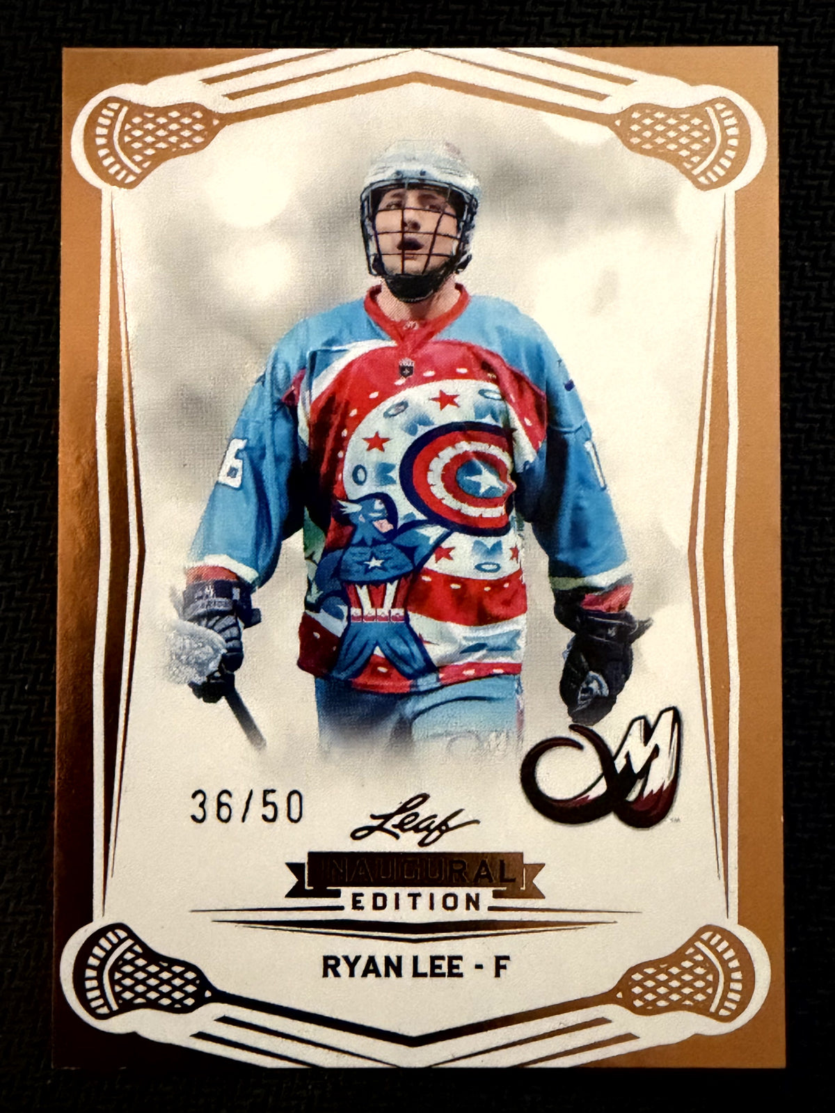 Ryan Lee 2025 Leaf NLL Inaugural Colorado Mammoth Rose Gold 36/50 #81