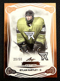Rylan Hartley 2025 Leaf NLL Inaugural Rochester Nighthawks Rose Gold 29/50 #84