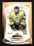 Rylan Hartley 2025 Leaf NLL Inaugural Rochester Nighthawks Rose Gold 48/50 #84
