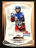 Josh Dawick 2025 Leaf NLL Inaugural Toronto Rock Rose Gold 28/50 #52