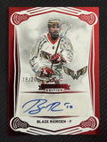 Blaze Riorden 2025 Leaf NLL Inaugural Philadelphia Wings Red Auto 18/20 #BA-BR1