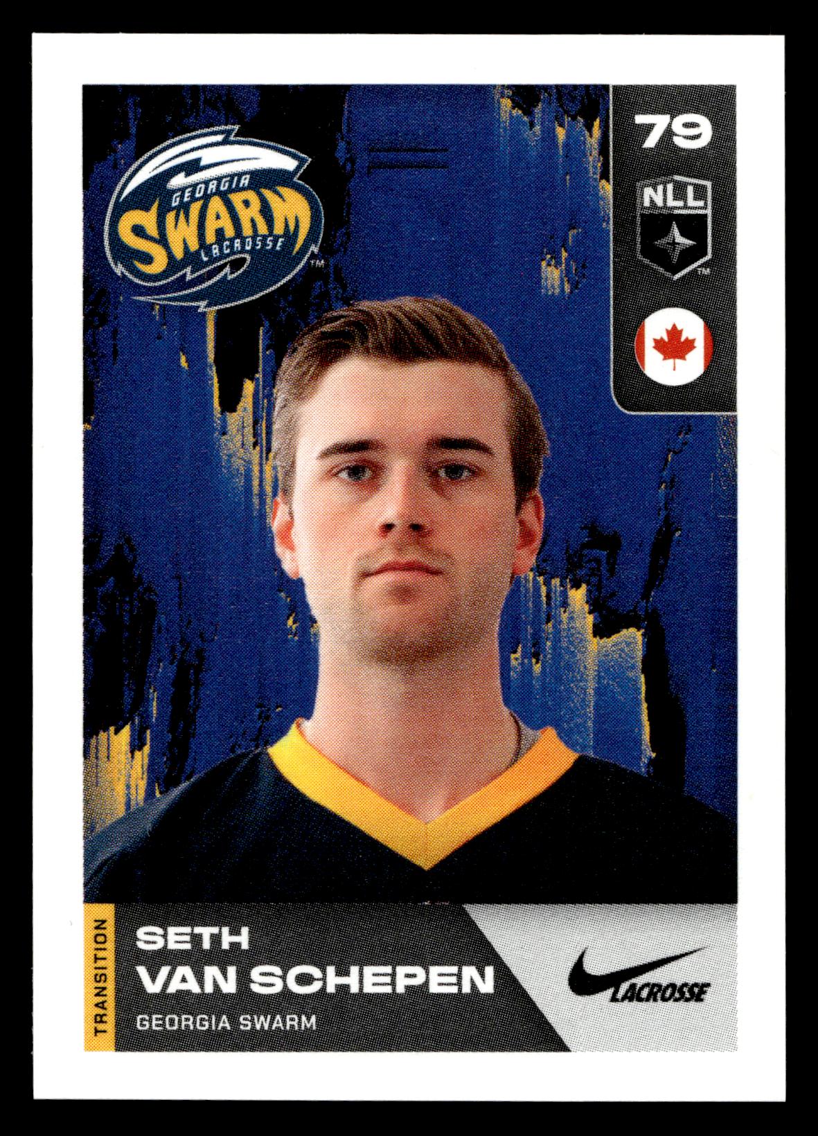Seth Van Schepen 2025 TFL NLL Stickers Georgia Swarm #79