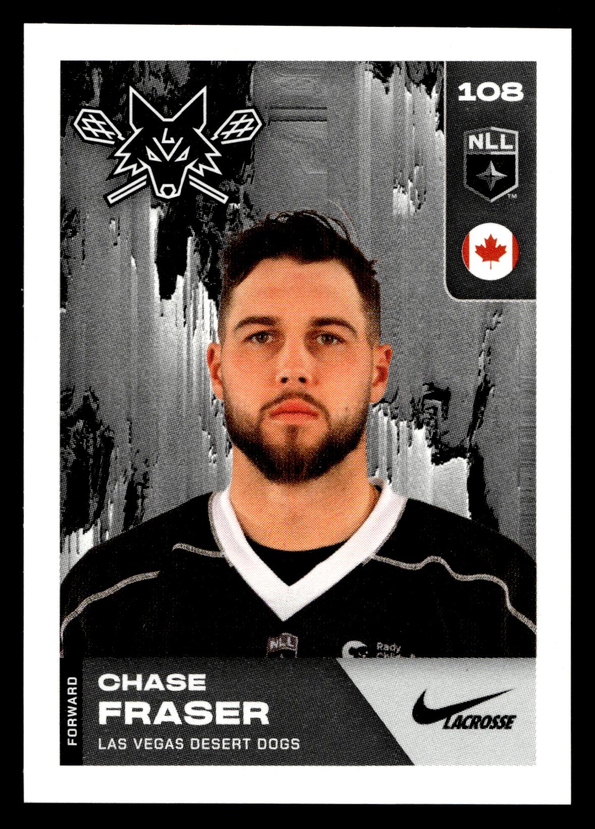 Chase Fraser 2025 TFL NLL Stickers Las Vegas Desert Dogs #108