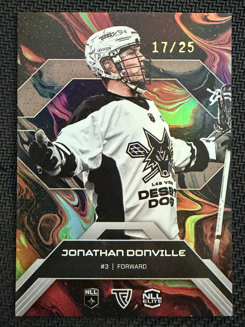Jonathan Donville 2026 TFL NLL Elite Las Vegas Desert Dogs Haze 17/25 #E20