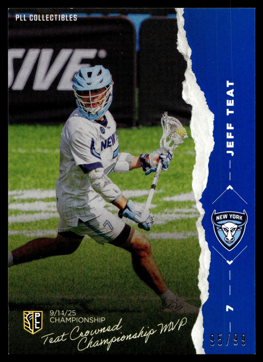 Jeff Teat 2026 PLL Fieldside II New York Atlas The Moment 95/99 #TM-14
