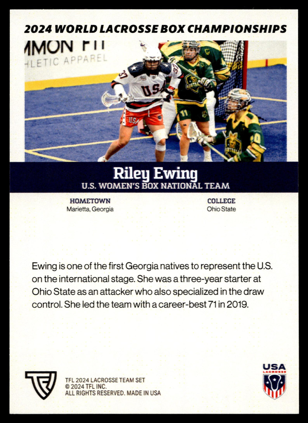 Riley Ewing 2024 TFLWBLC Team USA Rainbow Foil #