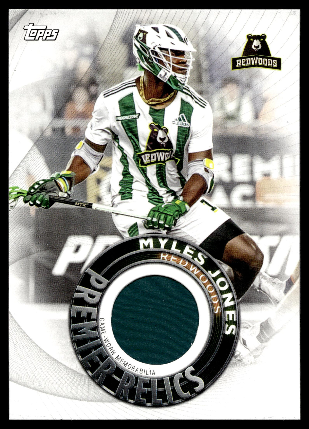 Myles Jones 2022 Topps PLL Redwoods Premier Relics #PR-MJ