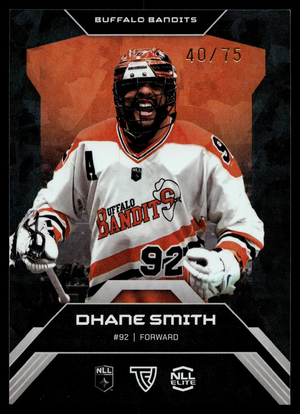 Dhane Smith 2026 TFL NLL Elite Buffalo Bandits Home Floor 40/75 #E3