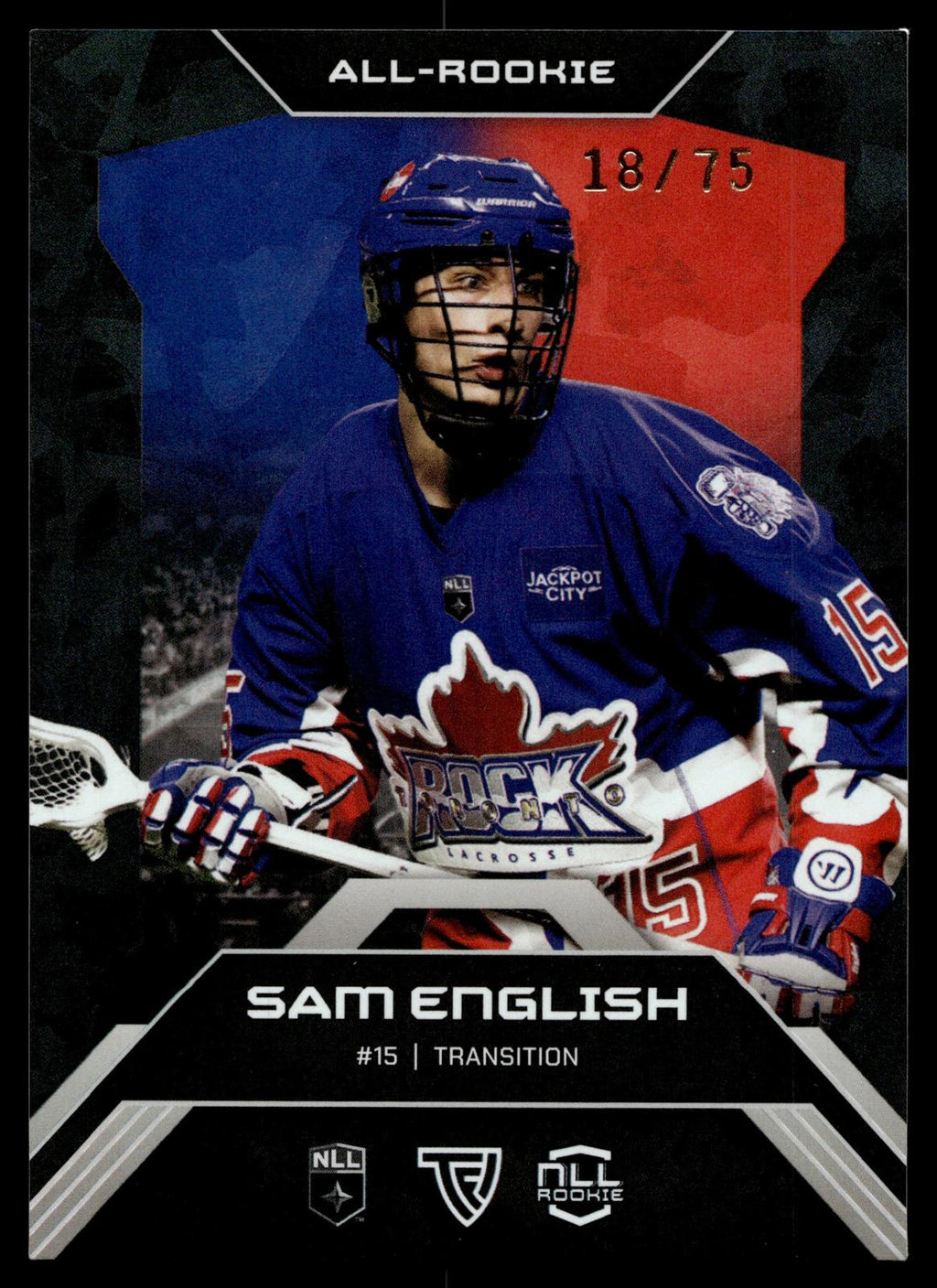 Sam English 2026 TFL NLL Elite Toronto Rock Home Floor 18/75 #E49