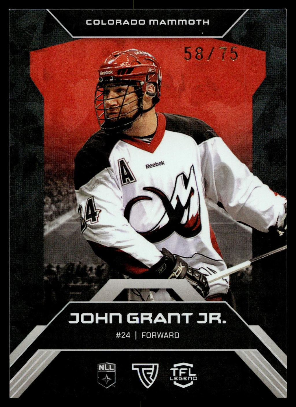 John Grant Jr. 2026 TFL NLL Elite Colorado Mammoth Home Floor 58/75 #E63