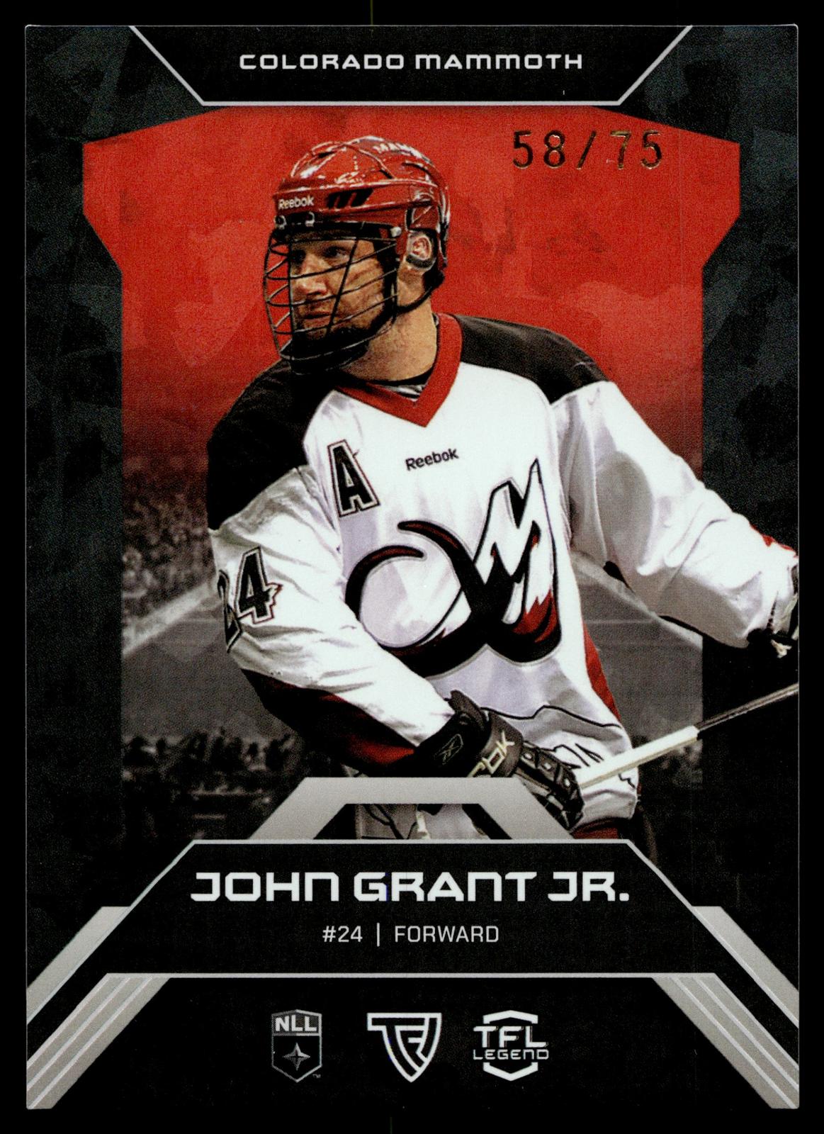 John Grant Jr. 2026 TFL NLL Elite Colorado Mammoth Home Floor 58/75 #E63