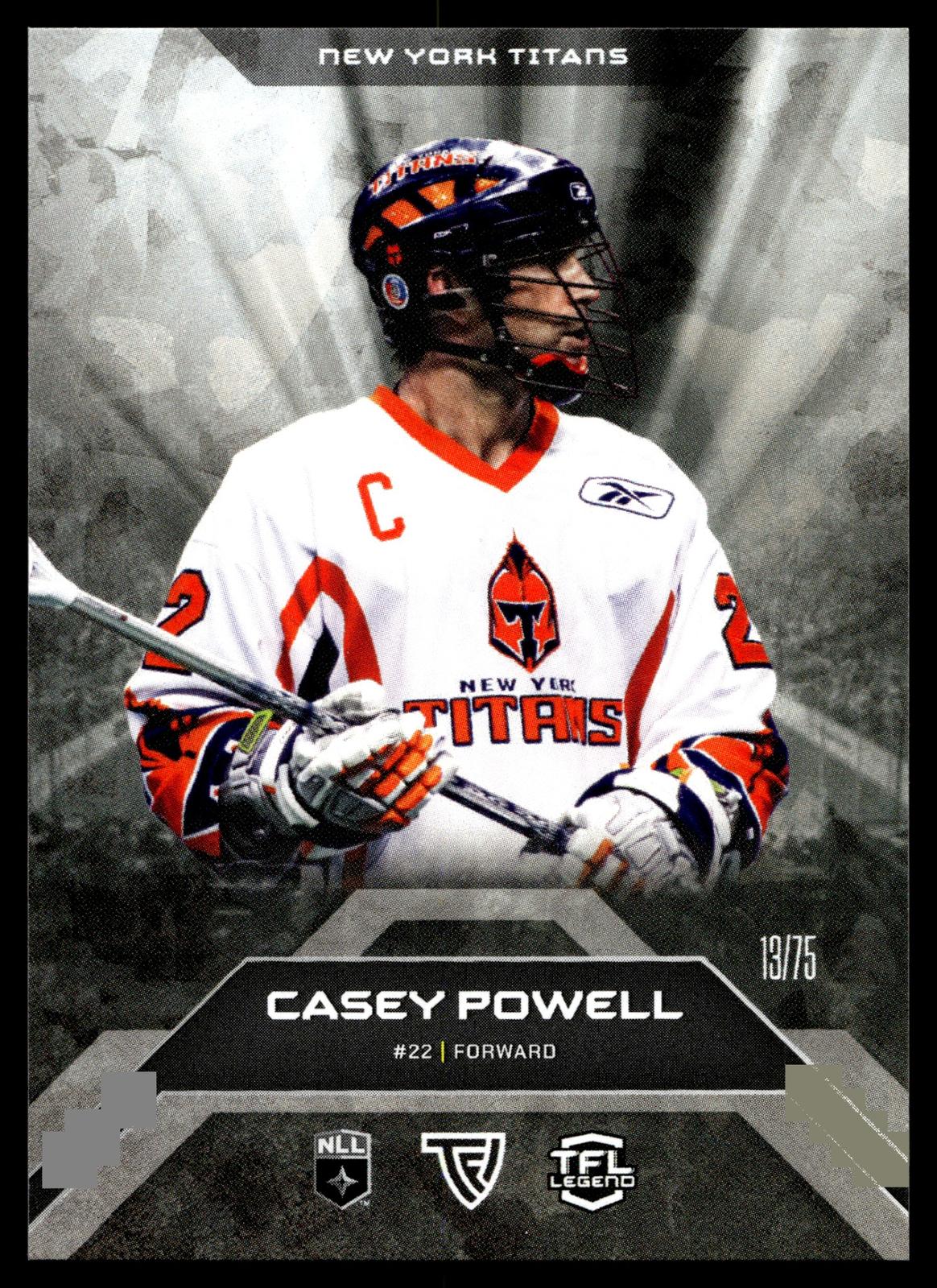 Casey Powell 2025 TFL Sports NLL New York Titans Home Floor 13/75 #122