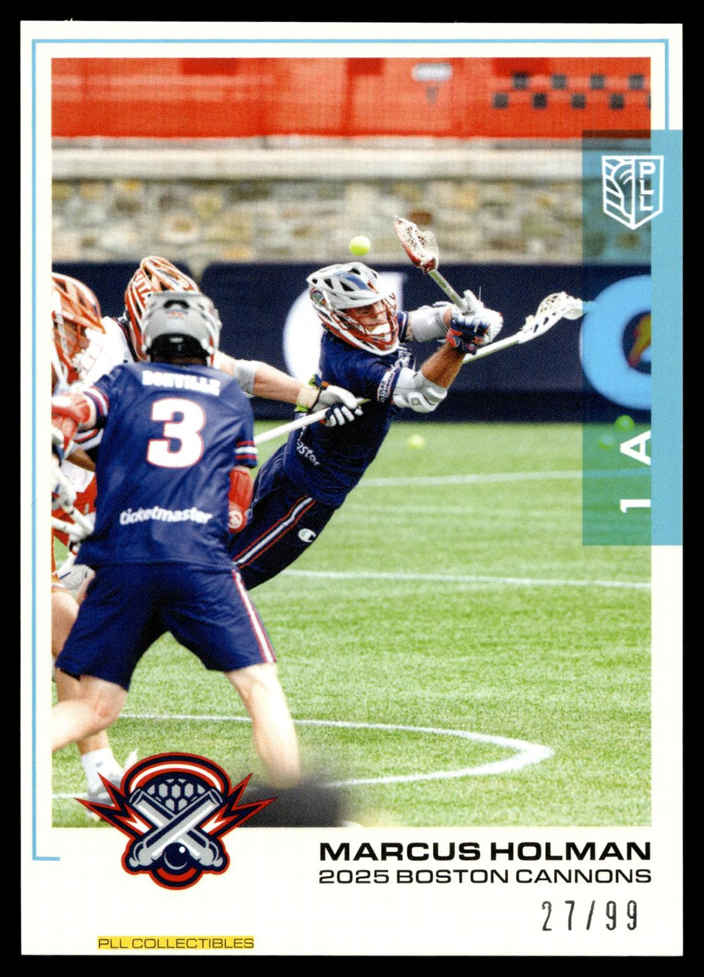 Marcus Holman 2025 PLL Flagship Boston Cannons Blue 27/99 #42