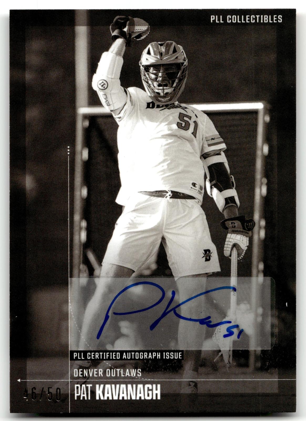 Pat Kavanagh 2026 PLL Fieldside II Denver Outlaws Black & White Auto 46/50 #22