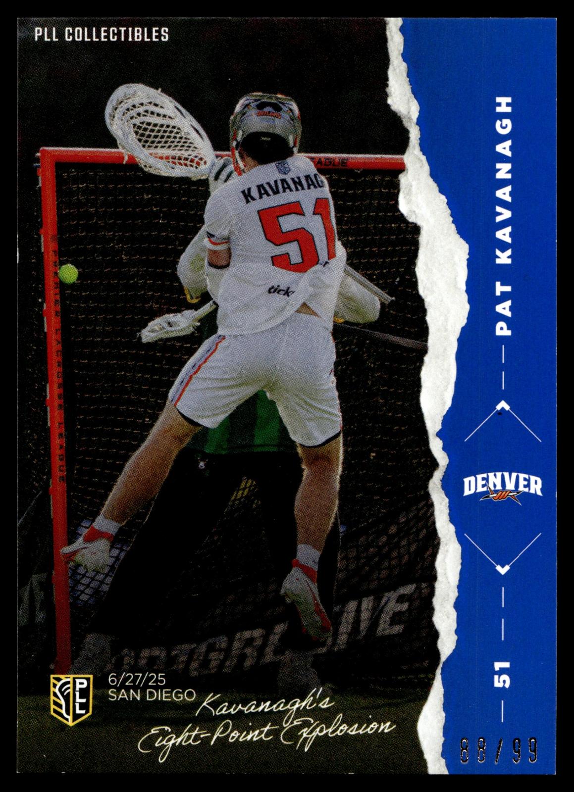 Pat Kavanagh 2026 PLL Fieldside II Denver Outlaws Blue 88/99 #TM-5