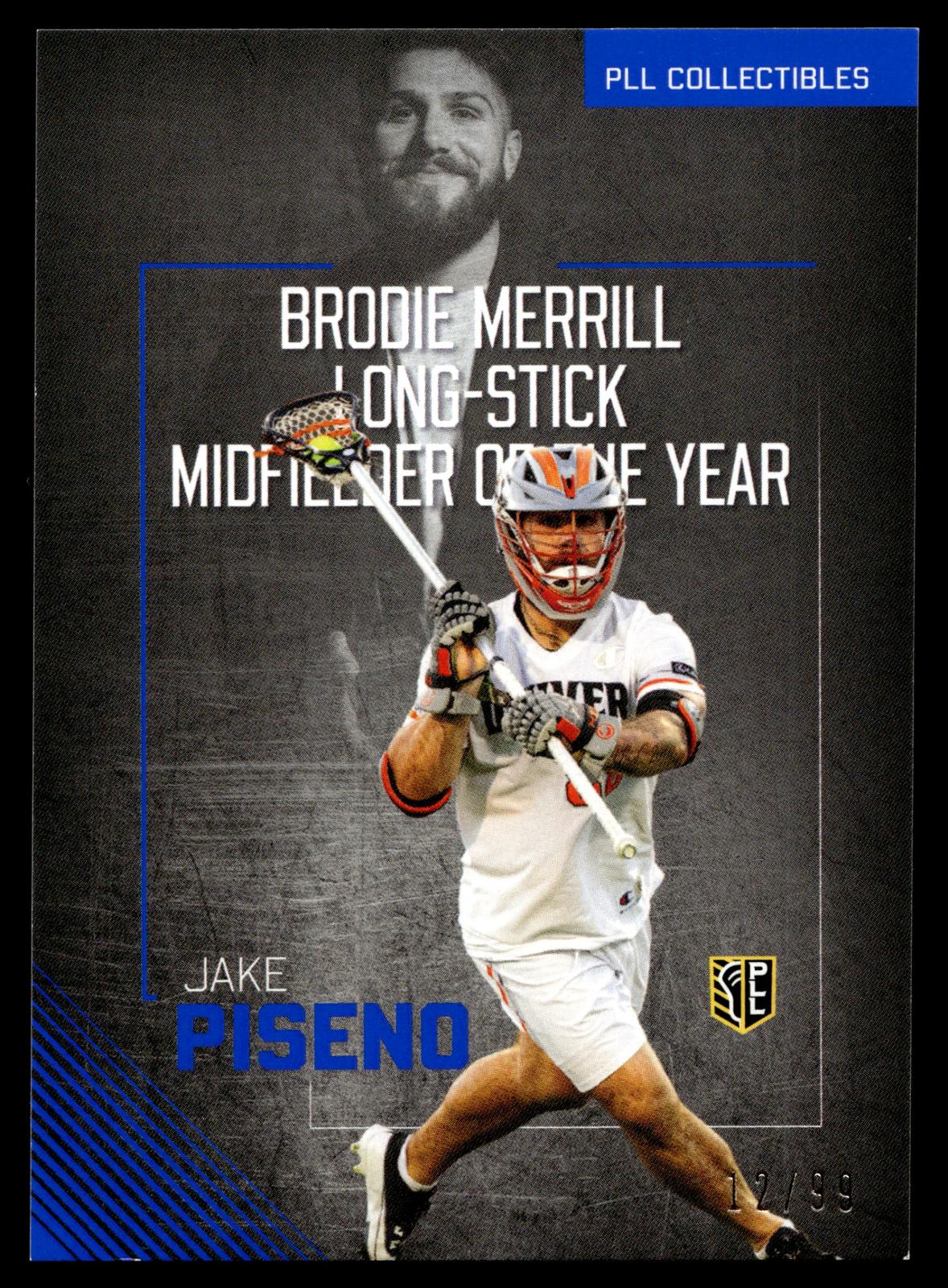 Jake Piseno 2026 PLL Fieldside II Denver Outlaws Blue 12/99 #AW-7