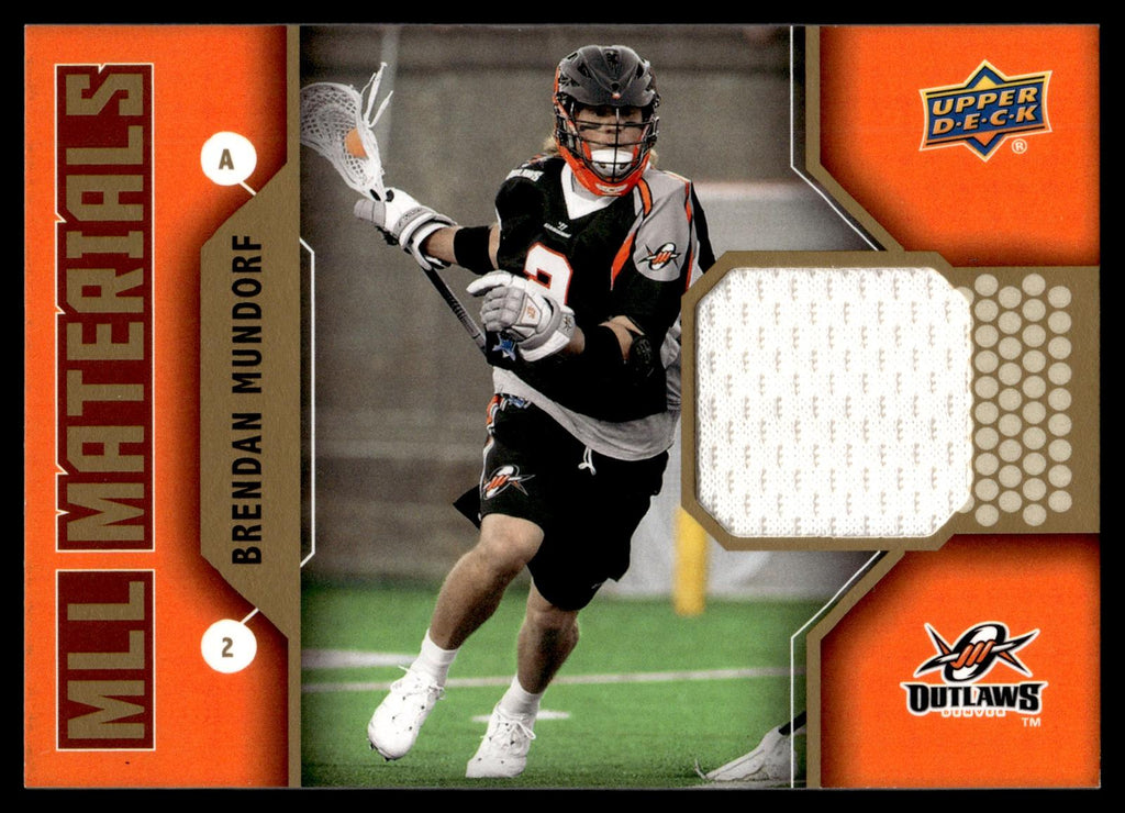 Brendan Mundorf 2011 Upper Deck MLL Materials Denver Outlaws #M-BM