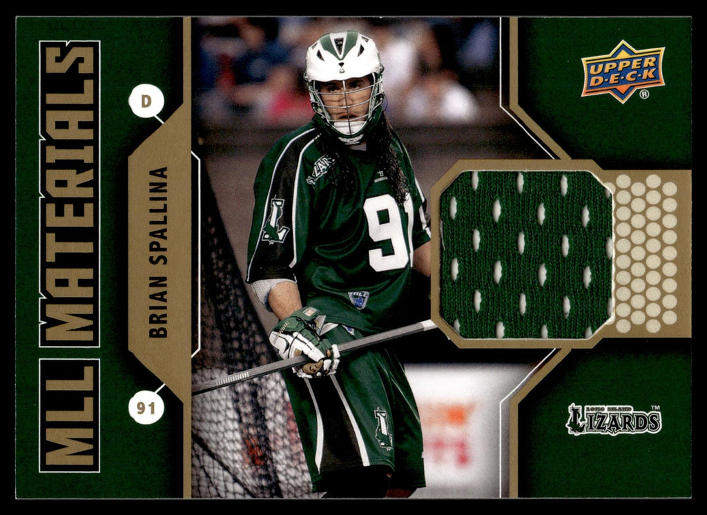 Brian Spallina 2011 Upper Deck MLL Materials Long Island Lizards #M-BS