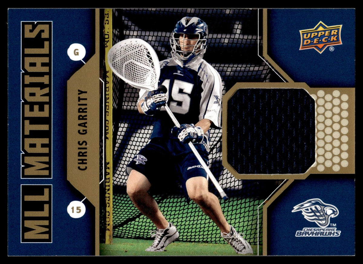 Chris Garrity 2011 Upper Deck MLL Materials Chesapeake Bayhawks #M-CG
