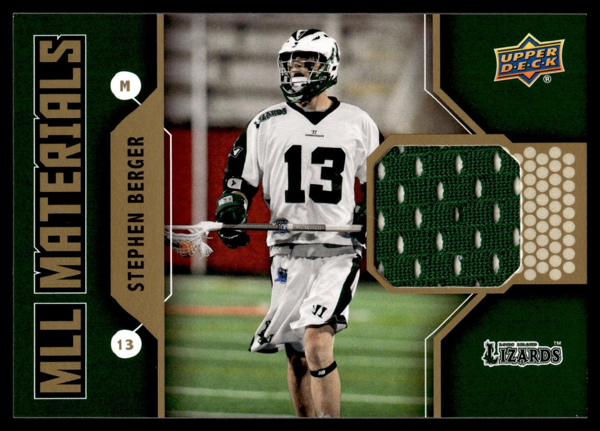 Stephen Berger 2011 Upper Deck MLL Materials Long Island Lizards #M-SB