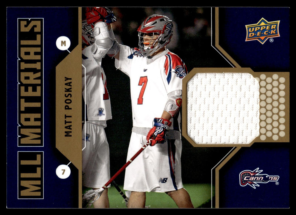 Matt Poskay 2011 Upper Deck MLL Materials Boston Cannons #M-MP