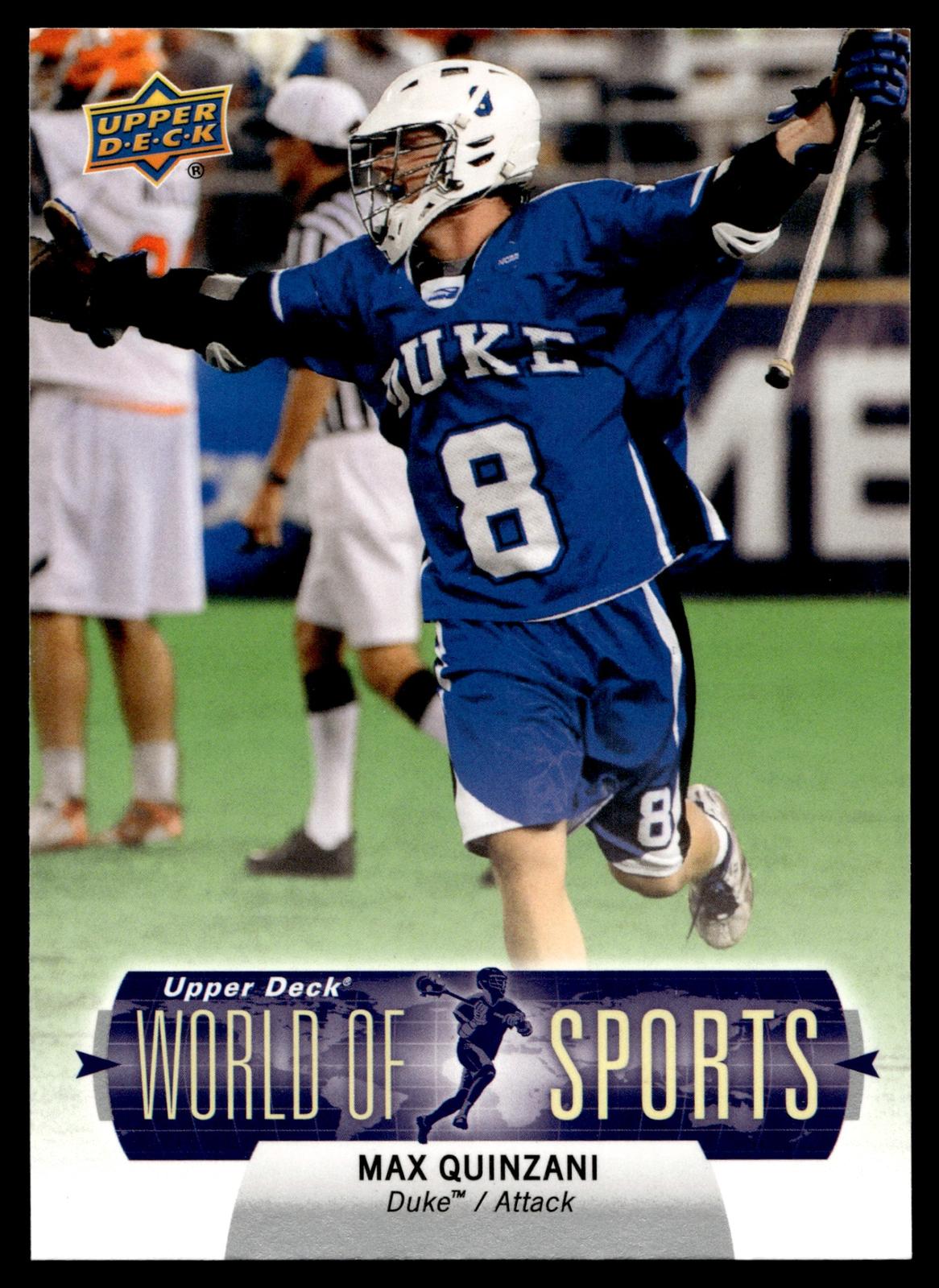 Max Quinzani 2011 Upper Deck World of Sports Duke Blue Devils #178