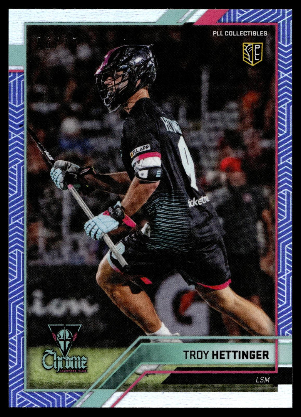 Troy Hettinger 2023 PLL Snapshot Chrome Blue 06/77 #48
