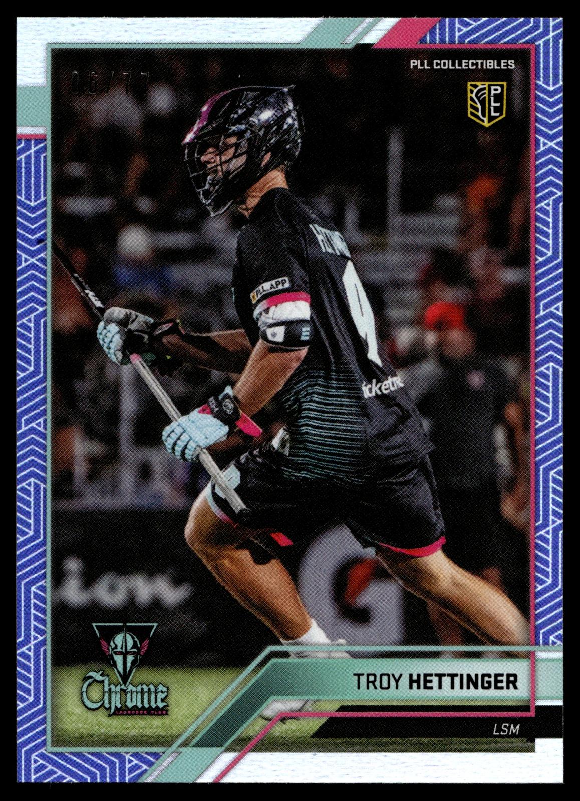 Troy Hettinger 2023 PLL Snapshot Chrome Blue 06/77 #48