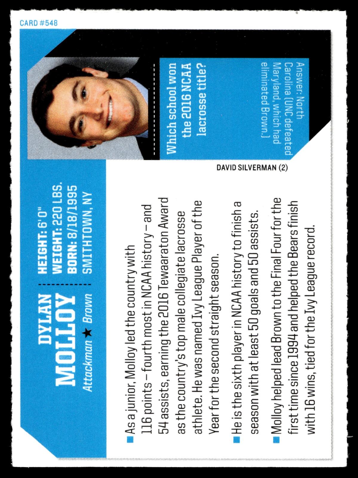 Dylan Molloy 2016 Sports Illustrated for Kids Brown Bears #548