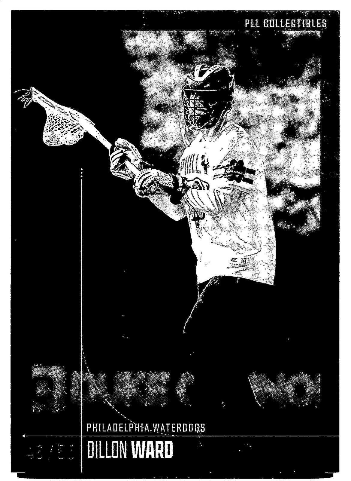 Dillon Ward 2026 PLL Fieldside II Philadelphia Water Dogs B & W 46/50 #53