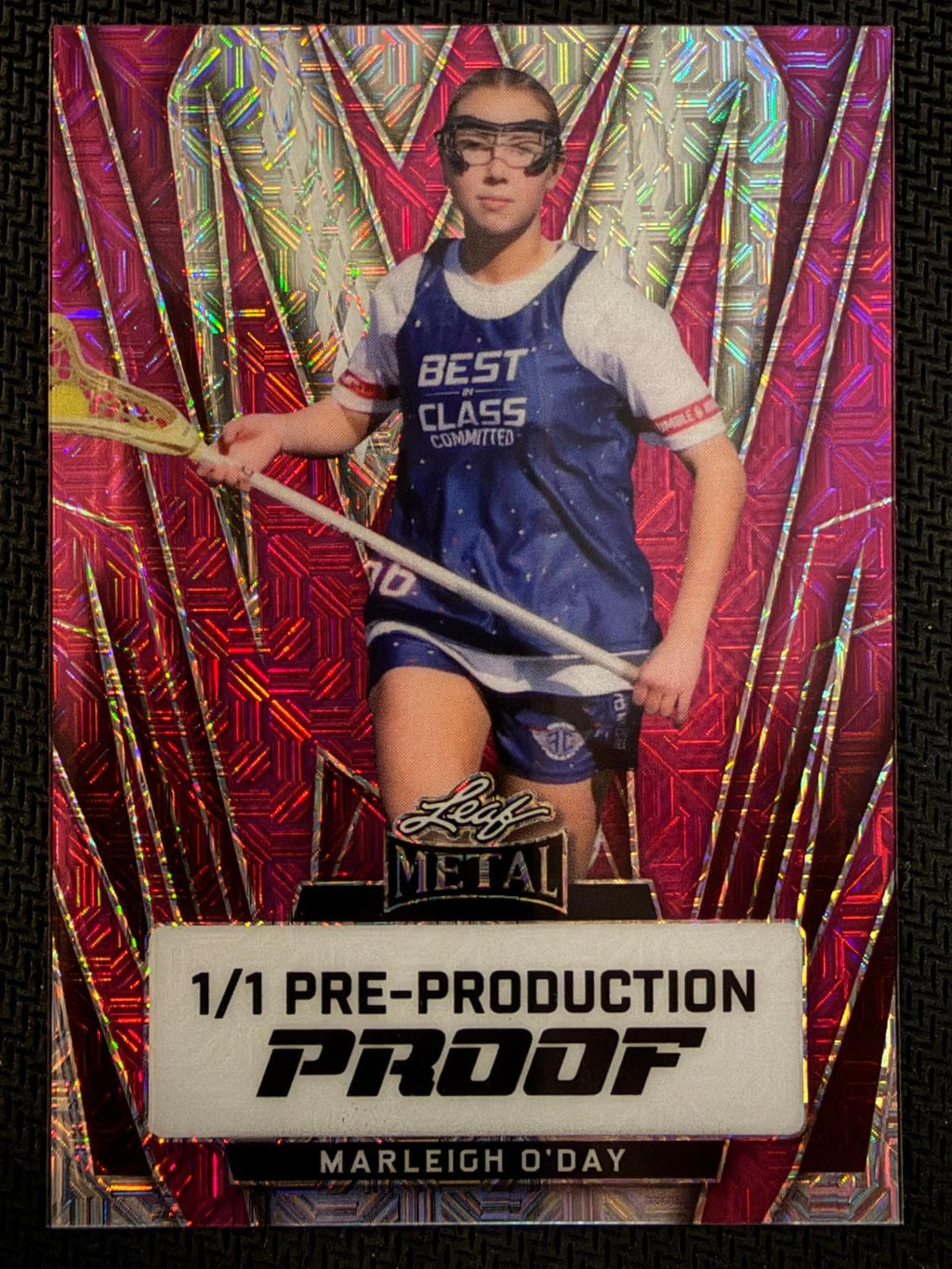 Marleigh O’Day 2025 Leaf WOM Clemson University Pink Proof 1/1 #