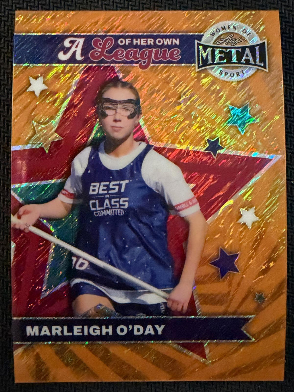 Marleigh O’Day 2025 Leaf WOM Clemson  A League of Her Own Orange 1/1 #LB-21