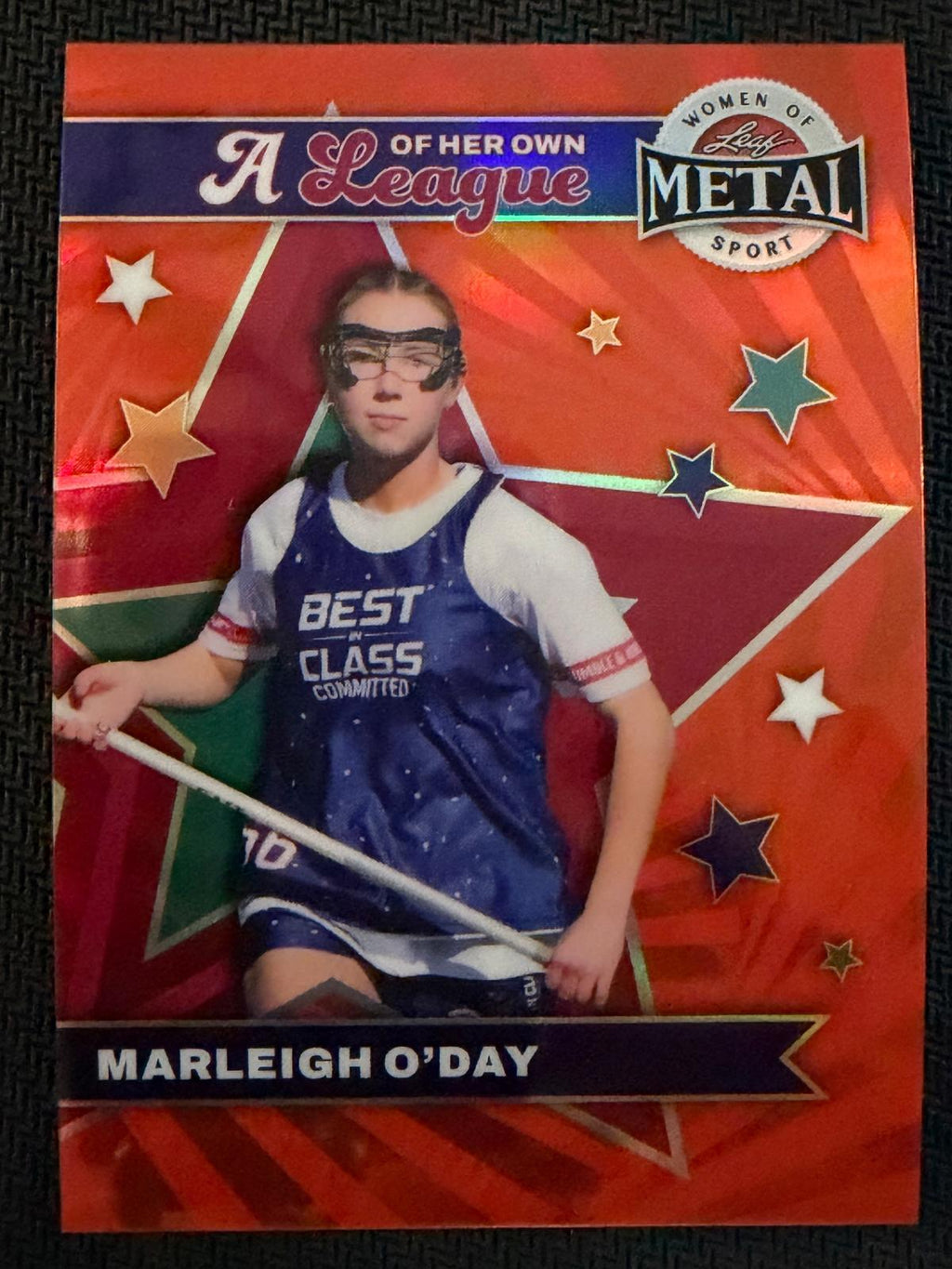 Marleigh O’Day 2025 Leaf WOM Clemson A League of Her Own Red 4/7 #LB-21