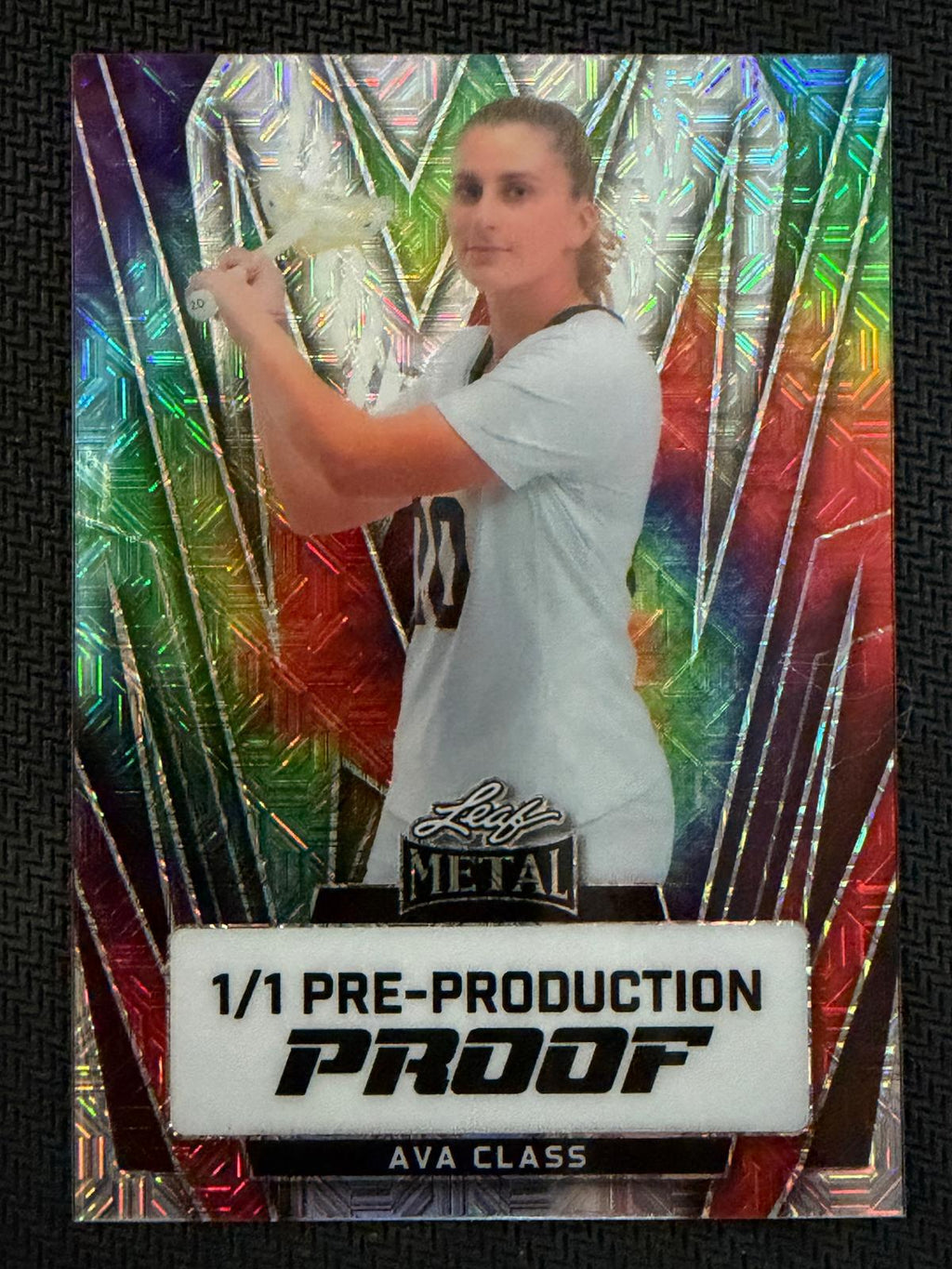 Ava Class 2024 Leaf Metal University of Michigan Wolverines Rainbow Proof 1/1 #