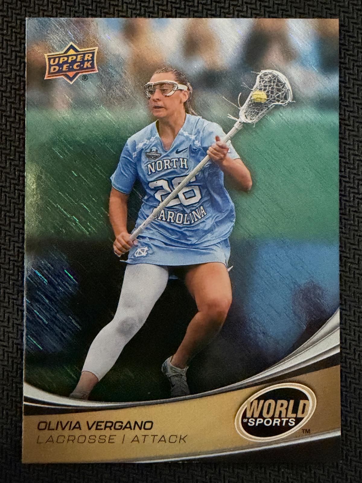 Olivia Vergano 2026 Upper Deck WOS Volume 2 North Carolina Tarheals Sparkle #9