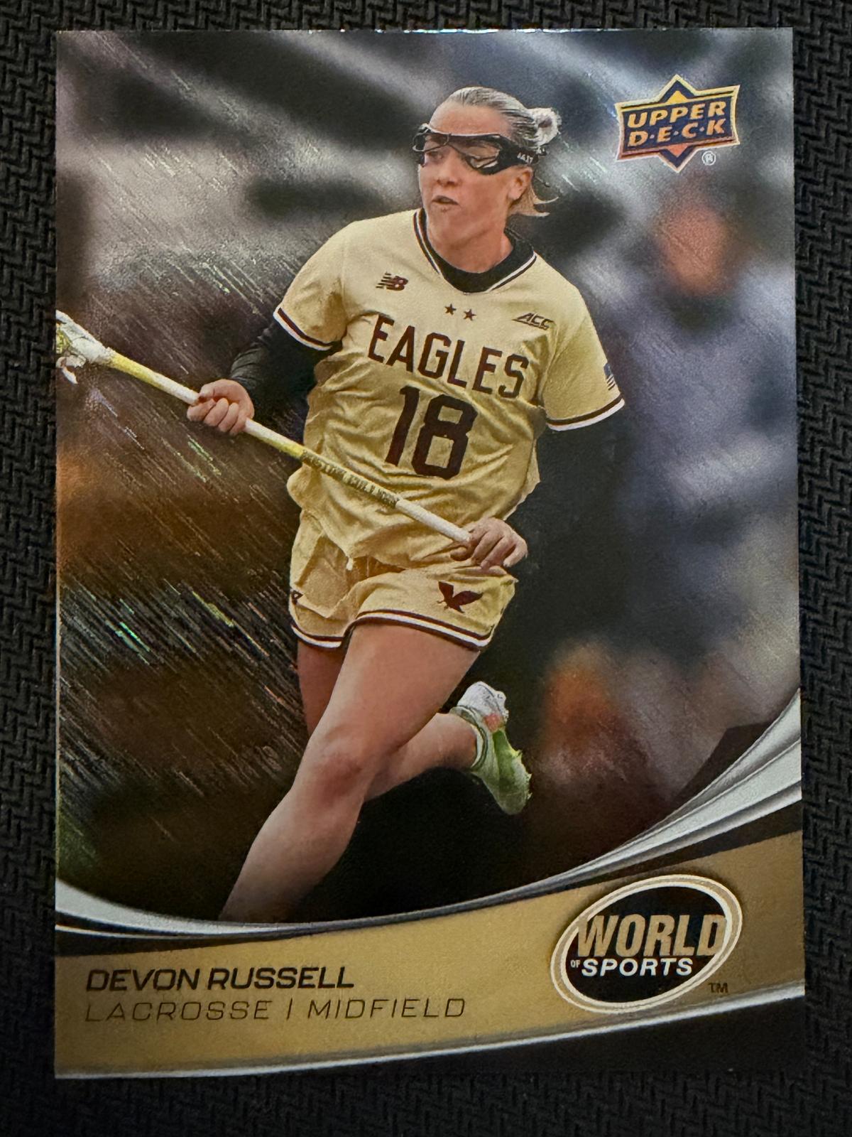Devon Russell 2026 Upper Deck WOS Volume 2 Boston College Eagles Sparkle #36