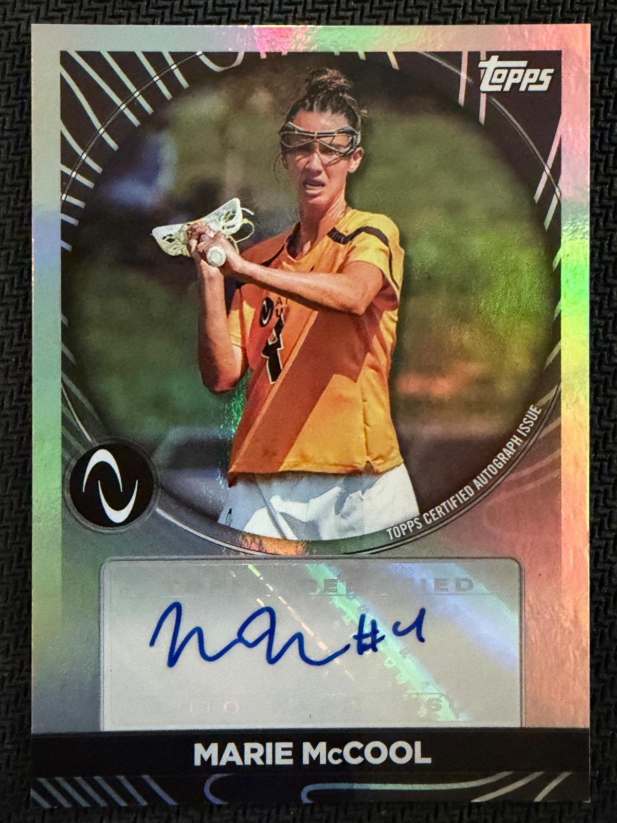 Marie McCool 2022 Topp Athletes Unlimited Rainbow Foil Auto 50/50 #AUA-MM