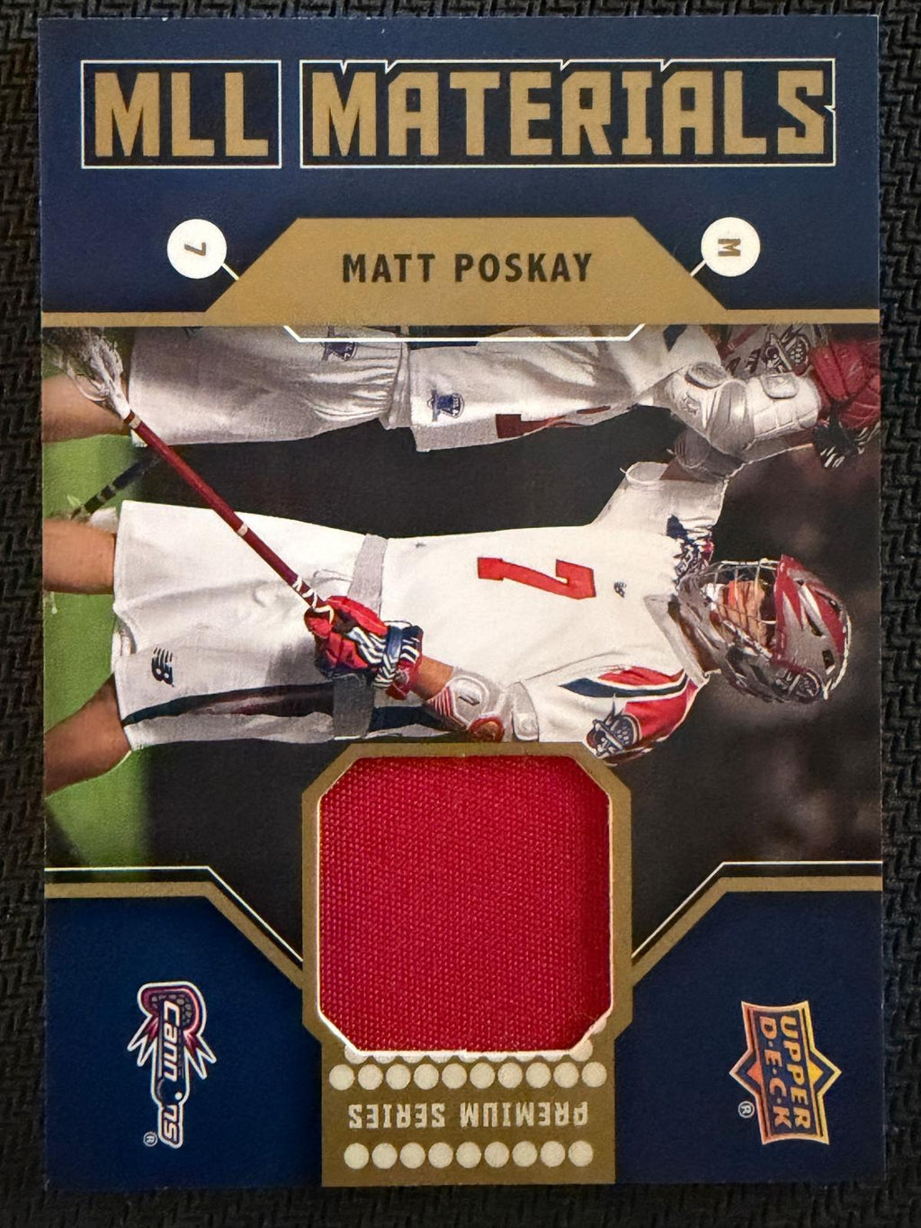 Matt Poskay 2011 Upper Deck MLL Materials Boston Cannons Premium Series #M-MP